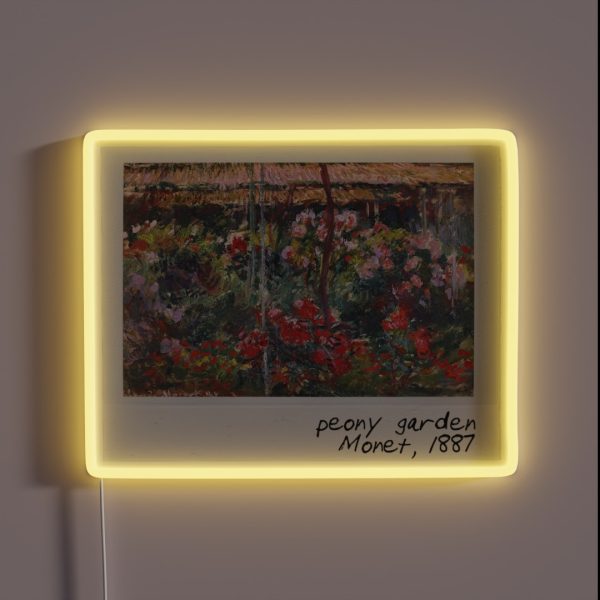 Monet Peony Garden RGB Neon Sign