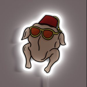 Monica Turkey Head Thanksgiving RGB Neon Sign