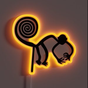 Monkey From Nazca RGB Neon Sign
