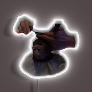 Monkey Haircut RGB Neon Sign