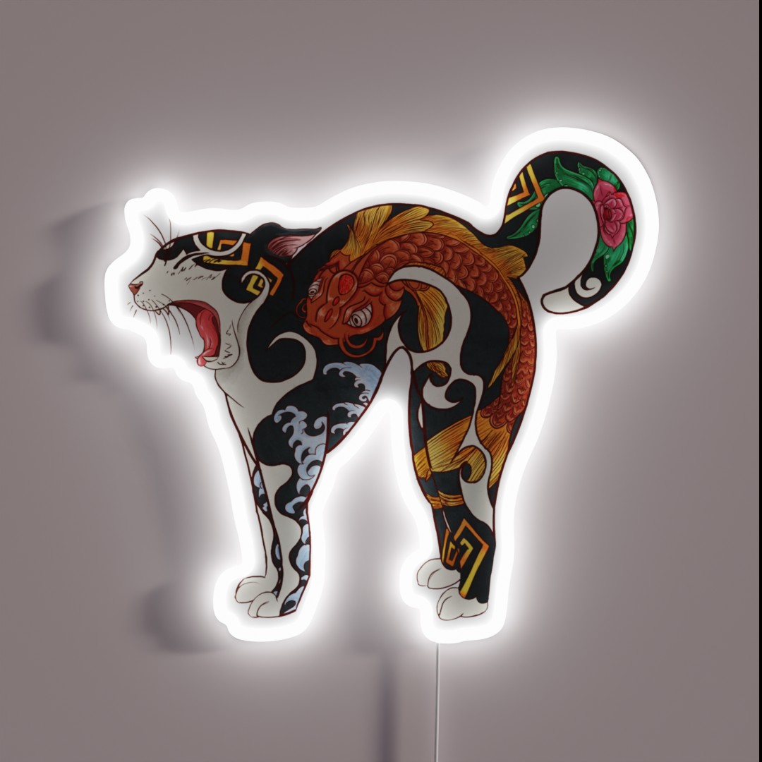 Monmon Japan Cat RGB Neon Sign Monmon Japan Cat RGB Neon Sign