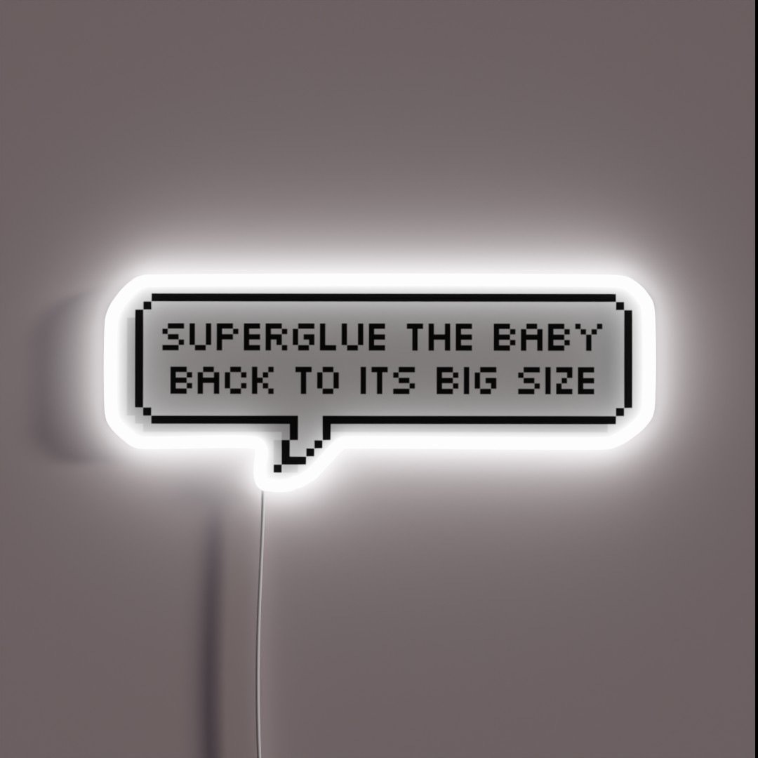 Monster Factory Superglue The Baby RGB Neon Sign Monster Factory Superglue The Baby RGB Neon Sign