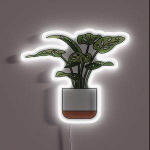 Monstera Houseplant RGB Neon Sign