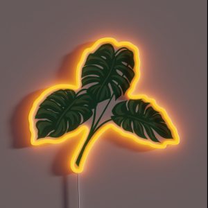 Monstera Leaves RGB Neon Sign