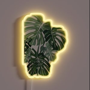 Monstera Leaves RGB Neon Sign