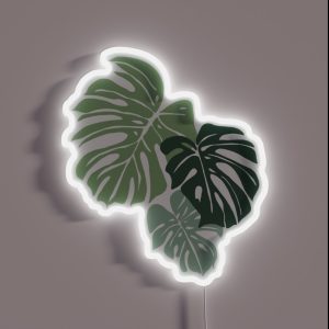 Monstera Leaves RGB Neon Sign
