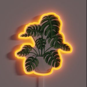Monstera Plant RGB Neon Sign