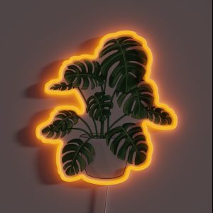 Monstera Plant RGB Neon Sign