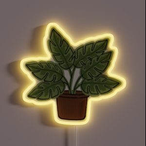 Monstera Plant RGB Neon Sign Monstera Plant RGB Neon Sign