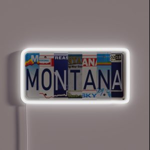 Montana License Plates RGB Neon Sign