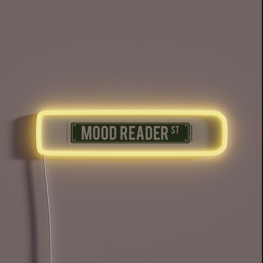 Mood Reader St Aesthetic Bookish Dark Green RGB Neon Sign Mood Reader St Aesthetic Bookish Dark Green RGB Neon Sign