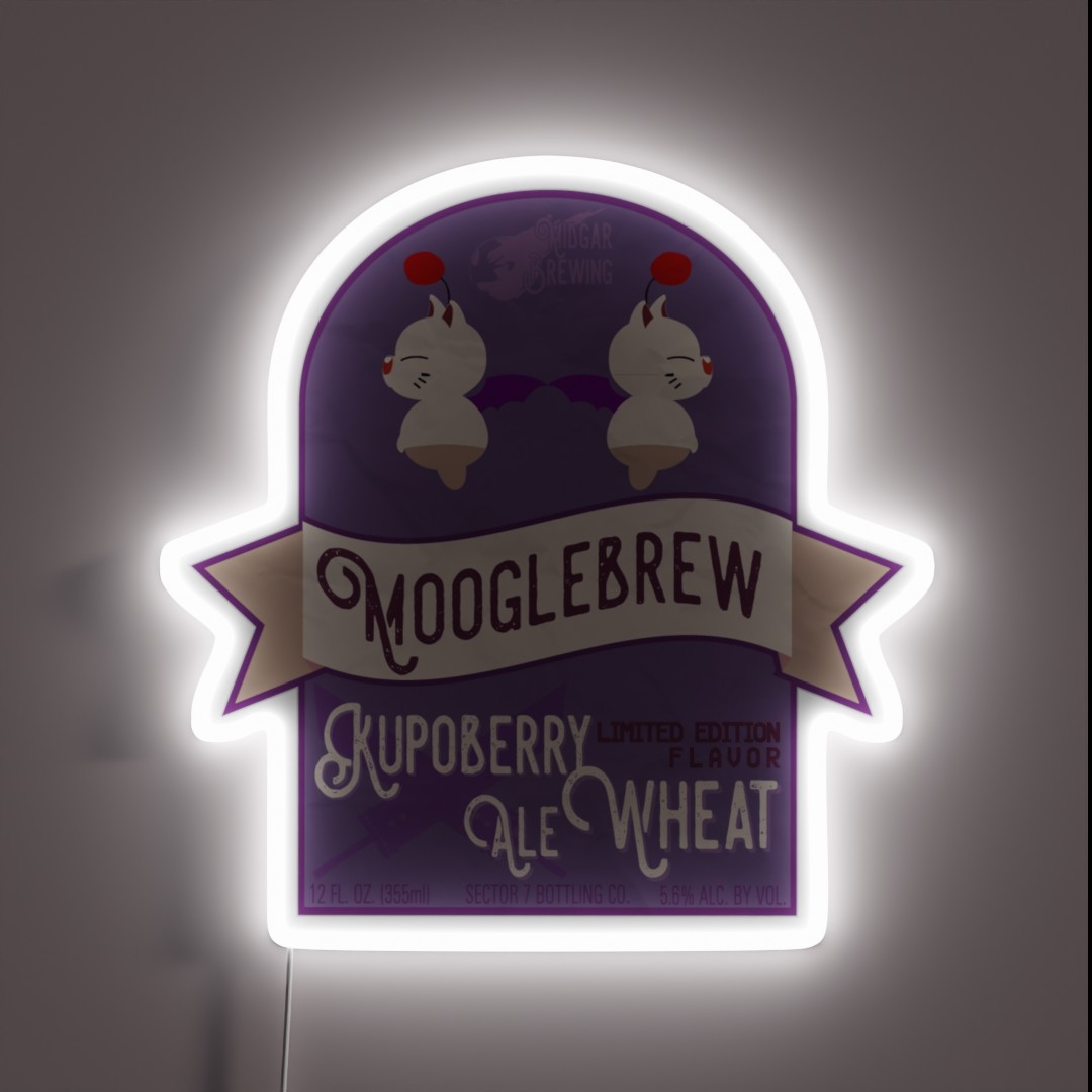 Mooglebrew Kupoberry Ale RGB Neon Sign Mooglebrew Kupoberry Ale RGB Neon Sign