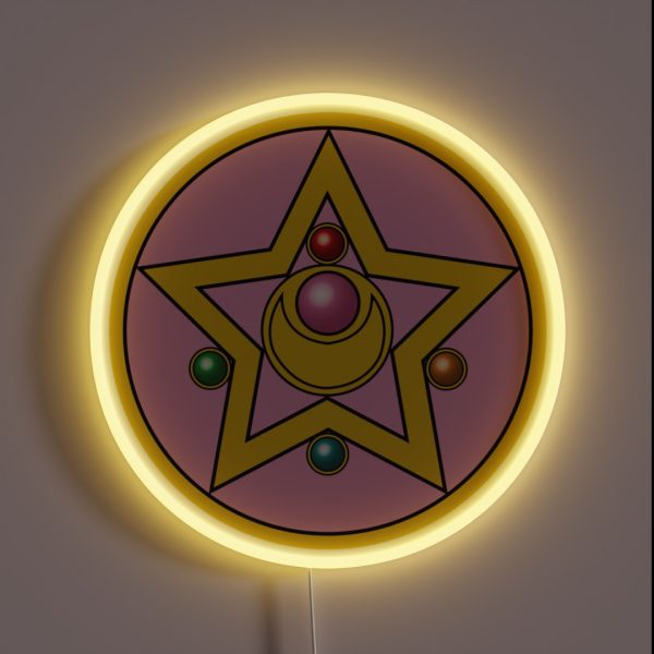 Moon Prism Power Make Up RGB Neon Sign