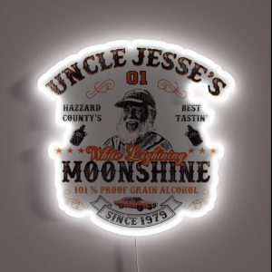 Moonshine Dukes Of Hazzard Uncle Jesse Lts Worn RGB Neon Sign