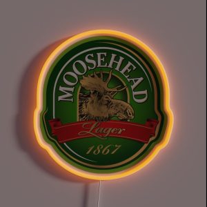 Moosehead Beer Logo Beer American Pale Ale RGB Neon Sign Moosehead Beer Logo Beer American Pale Ale RGB Neon Sign