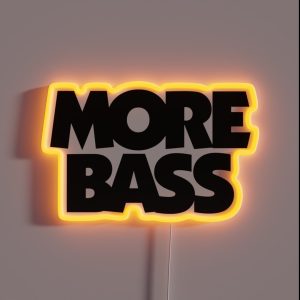 More Bass Black RGB Neon Sign