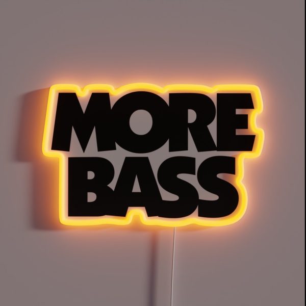 More Bass Black RGB Neon Sign