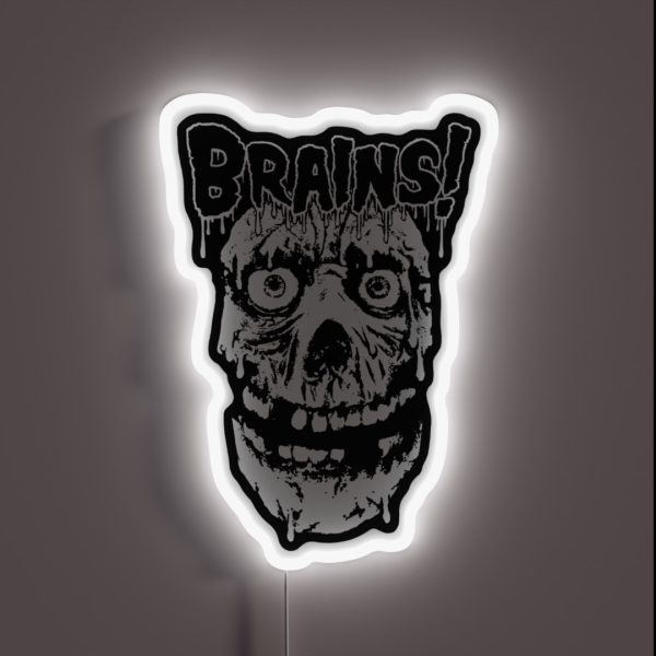 MORE BRAINS RGB Neon Sign