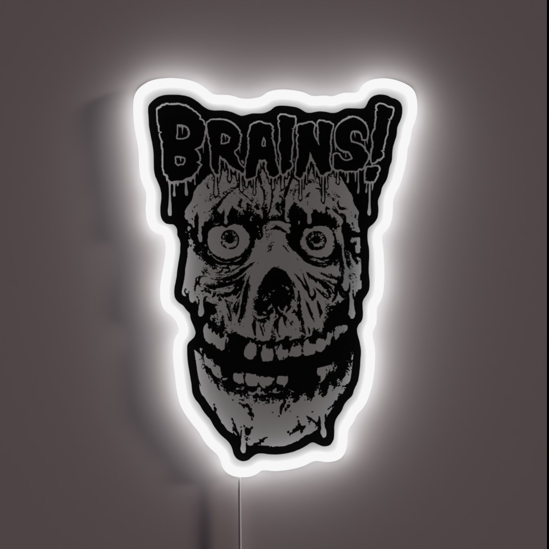 MORE BRAINS RGB Neon Sign MORE BRAINS RGB Neon Sign
