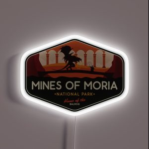 Moria National Park Home Of The Balrog RGB Neon Sign