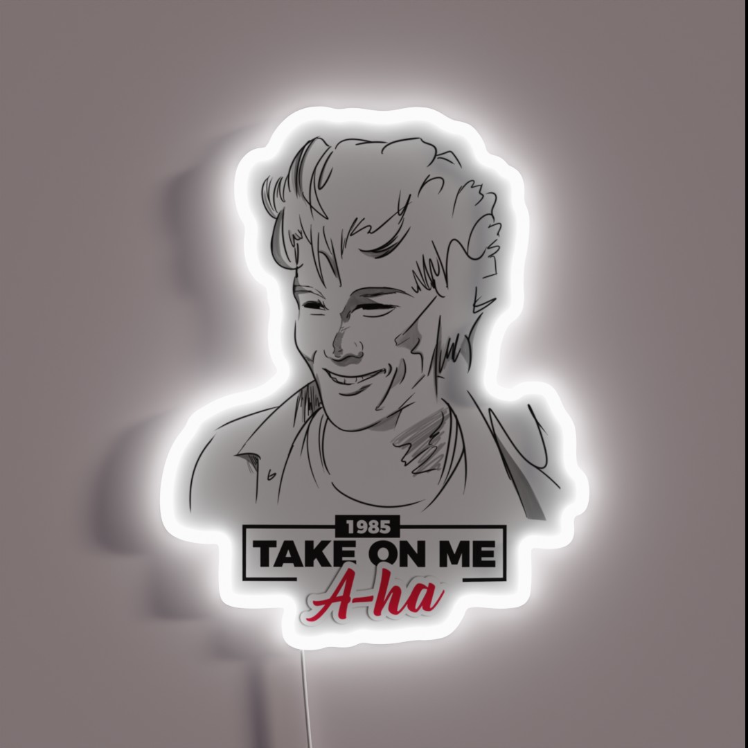 Morten Harket Take On Me A Ha RGB Neon Sign Morten Harket Take On Me A Ha RGB Neon Sign