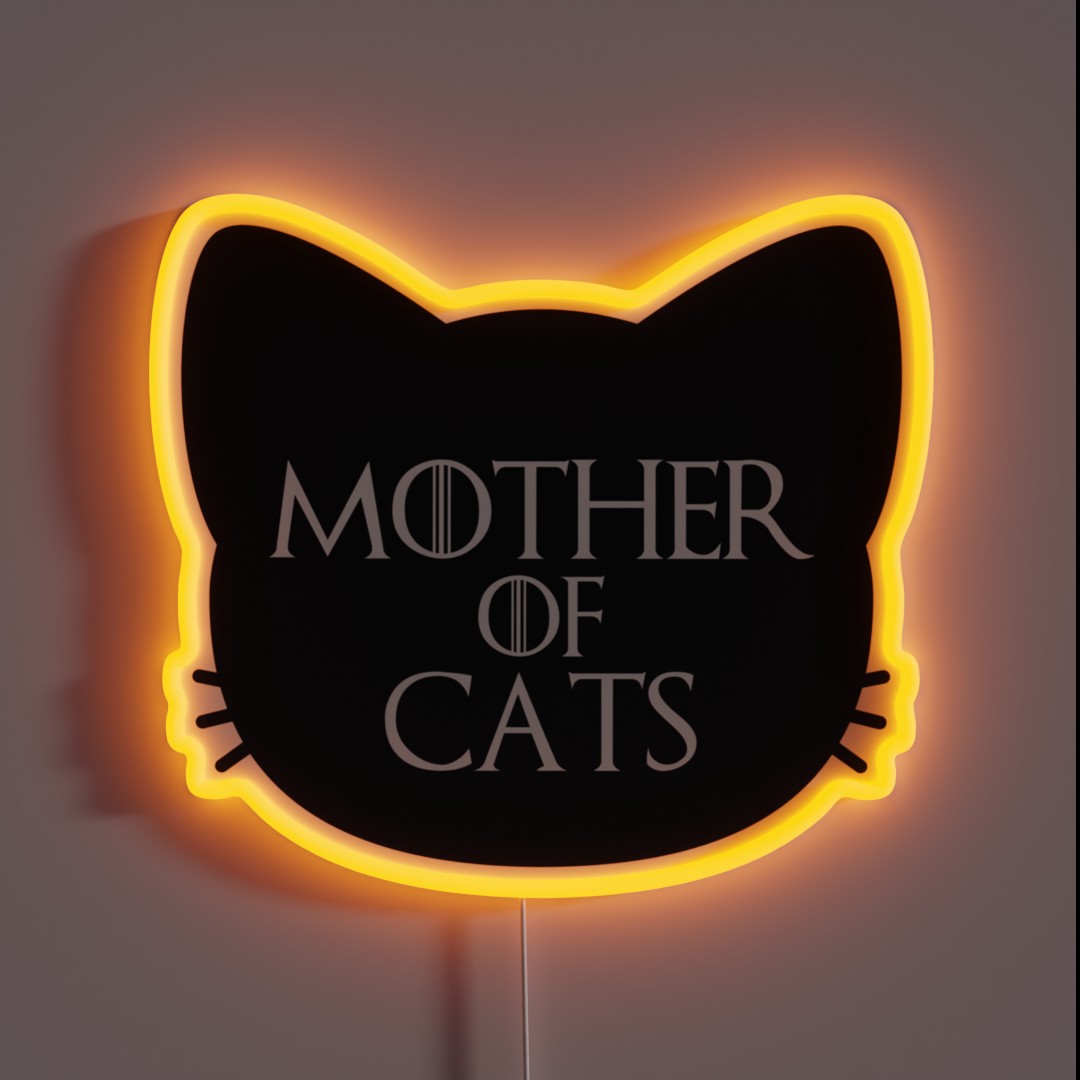 Mother Of Cats Bold RGB Neon Sign Mother Of Cats Bold RGB Neon Sign