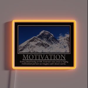 Motivation Demotivational Poster RGB Neon Sign Motivation Demotivational Poster RGB Neon Sign