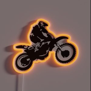 Motor X Silhouette Dirt Bike RGB Neon Sign