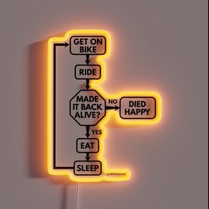 Motorcycle Dirt Bike Chart RGB Neon Sign