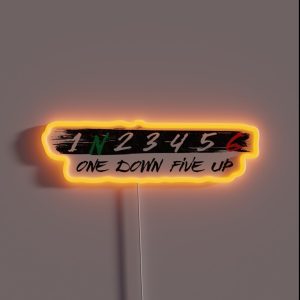 Motorcycle Gear Shift Six Speed One Down Five Up RGB Neon Sign