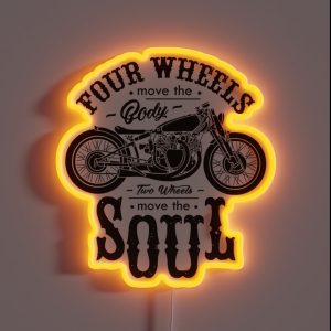 Motorcycle Quote With Graphic Design RGB Neon Sign Motorcycle Quote With Graphic Design RGB Neon Sign
