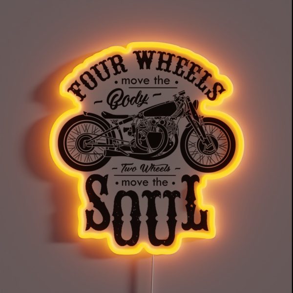 Motorcycle Quote With Graphic Design RGB Neon Sign