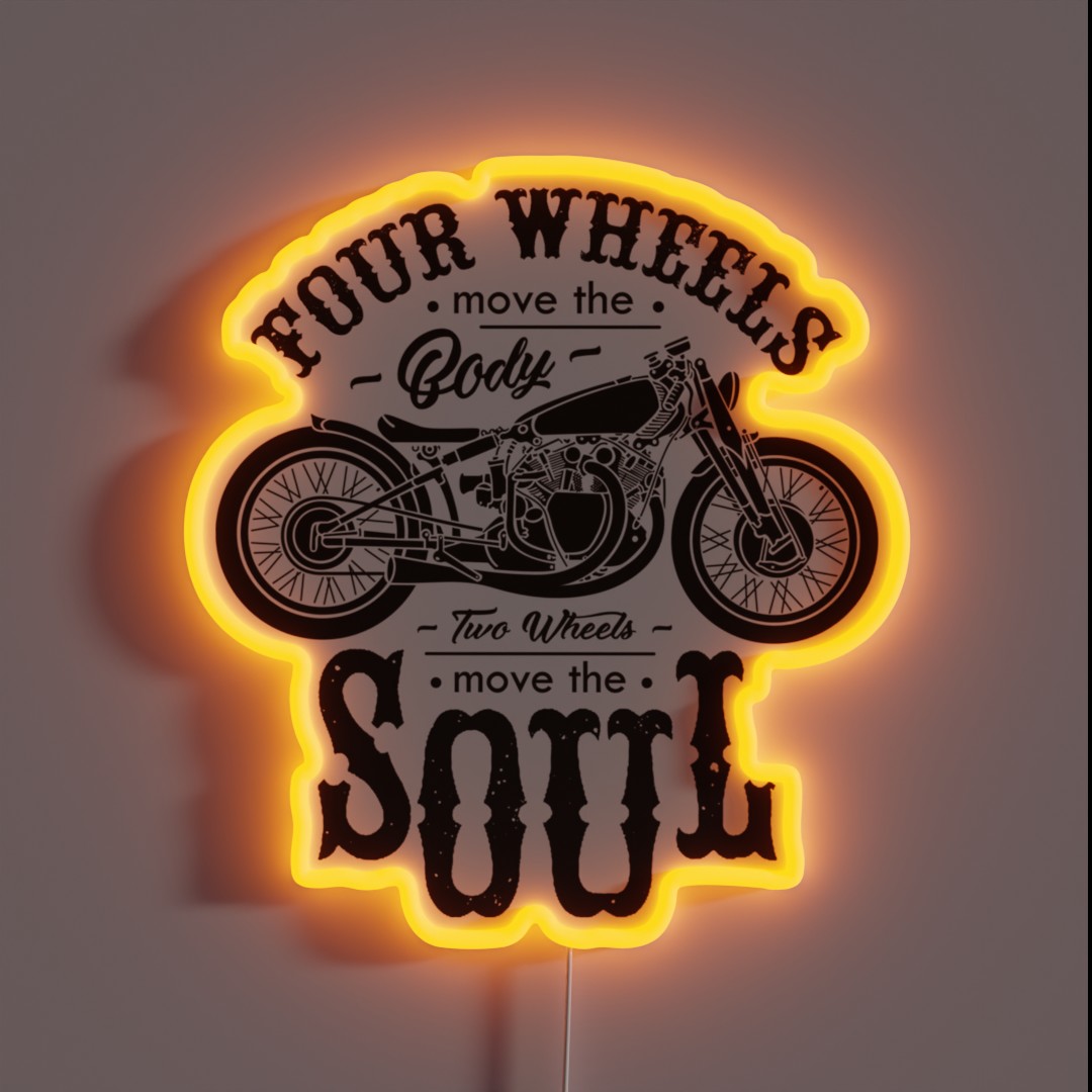Motorcycle Quote With Graphic Design RGB Neon Sign Motorcycle Quote With Graphic Design RGB Neon Sign
