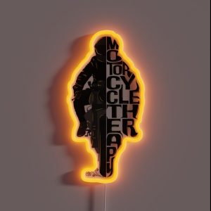 Motorcycle Therapy RGB Neon Sign Motorcycle Therapy RGB Neon Sign