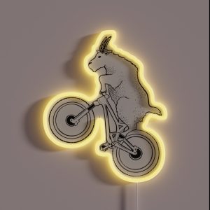 Mountain Bike Goat RGB Neon Sign
