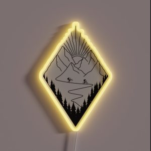 Mountain Biking Mountain Bike Cycling Bicycle Cyclist Gift RGB Neon Sign