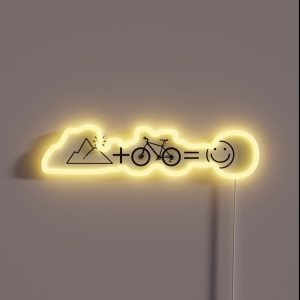 Mountain Biking Symbols RGB Neon Sign