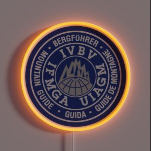 Mountain Guide Badge RGB Neon Sign