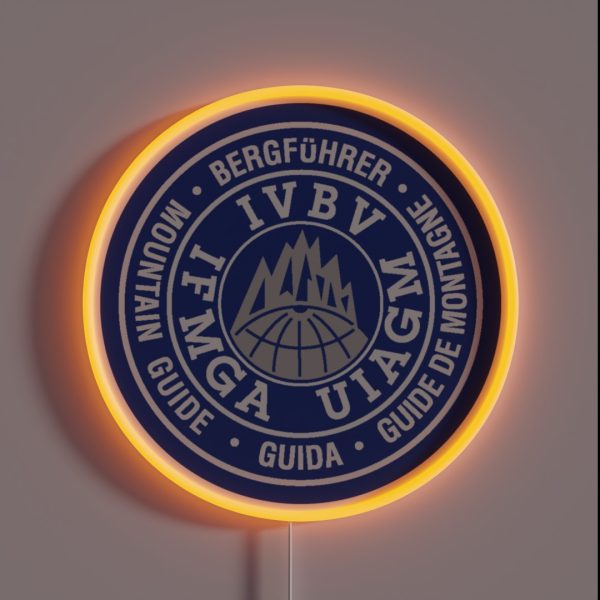Mountain Guide Badge RGB Neon Sign