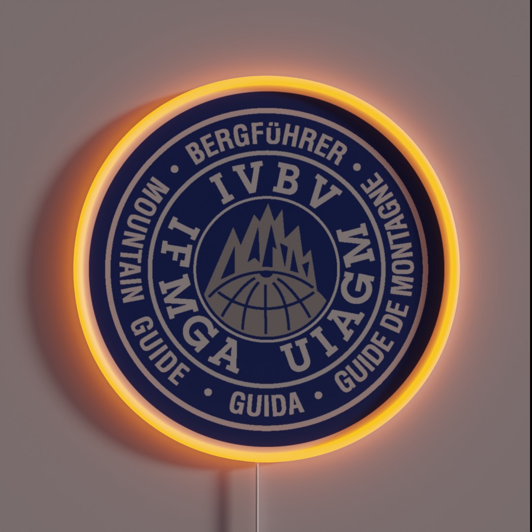 Mountain Guide Badge RGB Neon Sign Mountain Guide Badge RGB Neon Sign