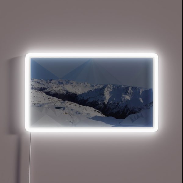 Mountain Low Poly RGB Neon Sign
