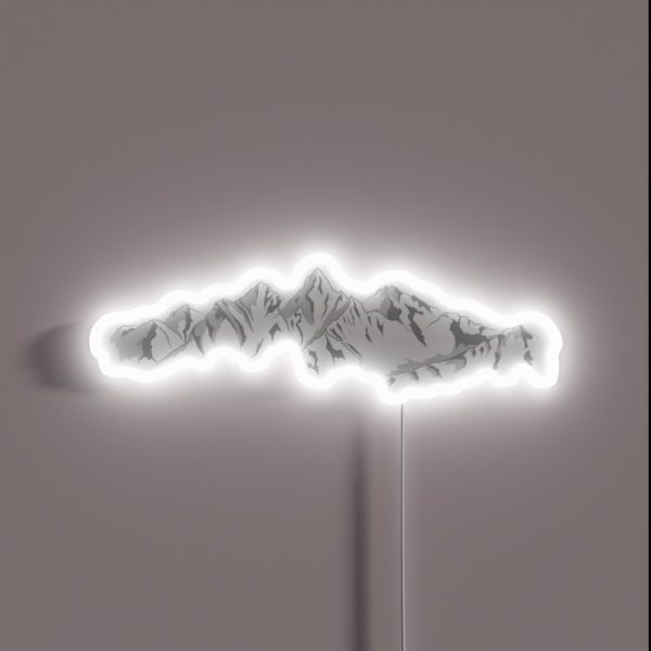 Mountain Ranges RGB Neon Sign