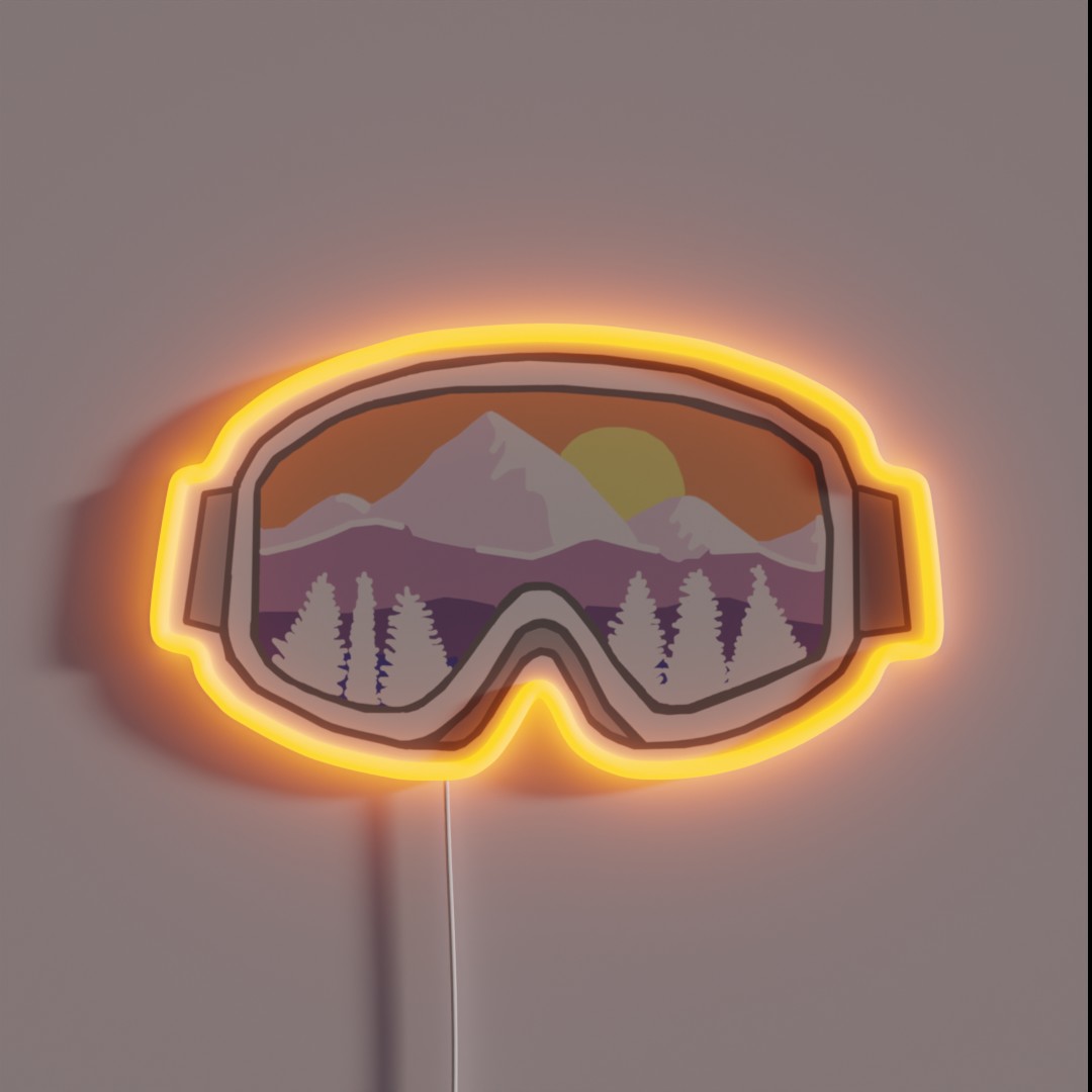Mountain Reflection Goggles RGB Neon Sign Mountain Reflection Goggles RGB Neon Sign