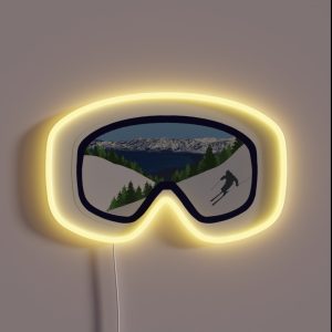 Mountain Ski Goggles RGB Neon Sign