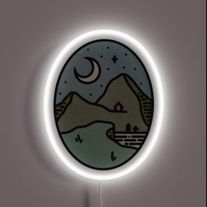 Mountains At Night RGB Neon Sign Mountains At Night RGB Neon Sign