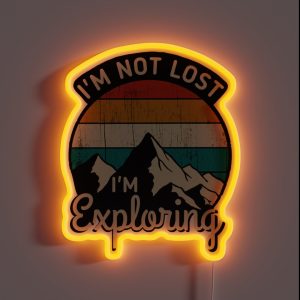 Mountains Exploring RGB Neon Sign