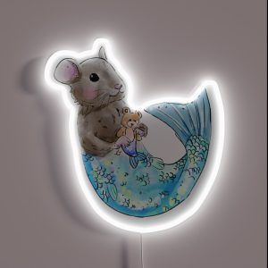 Mouse Mermaid RGB Neon Sign