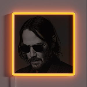 Movie Star Keanu Reeves RGB Neon Sign