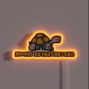 Movin As Fast As I Can Slow Car Cool Retro Funny Car Bumper RGB Neon Sign