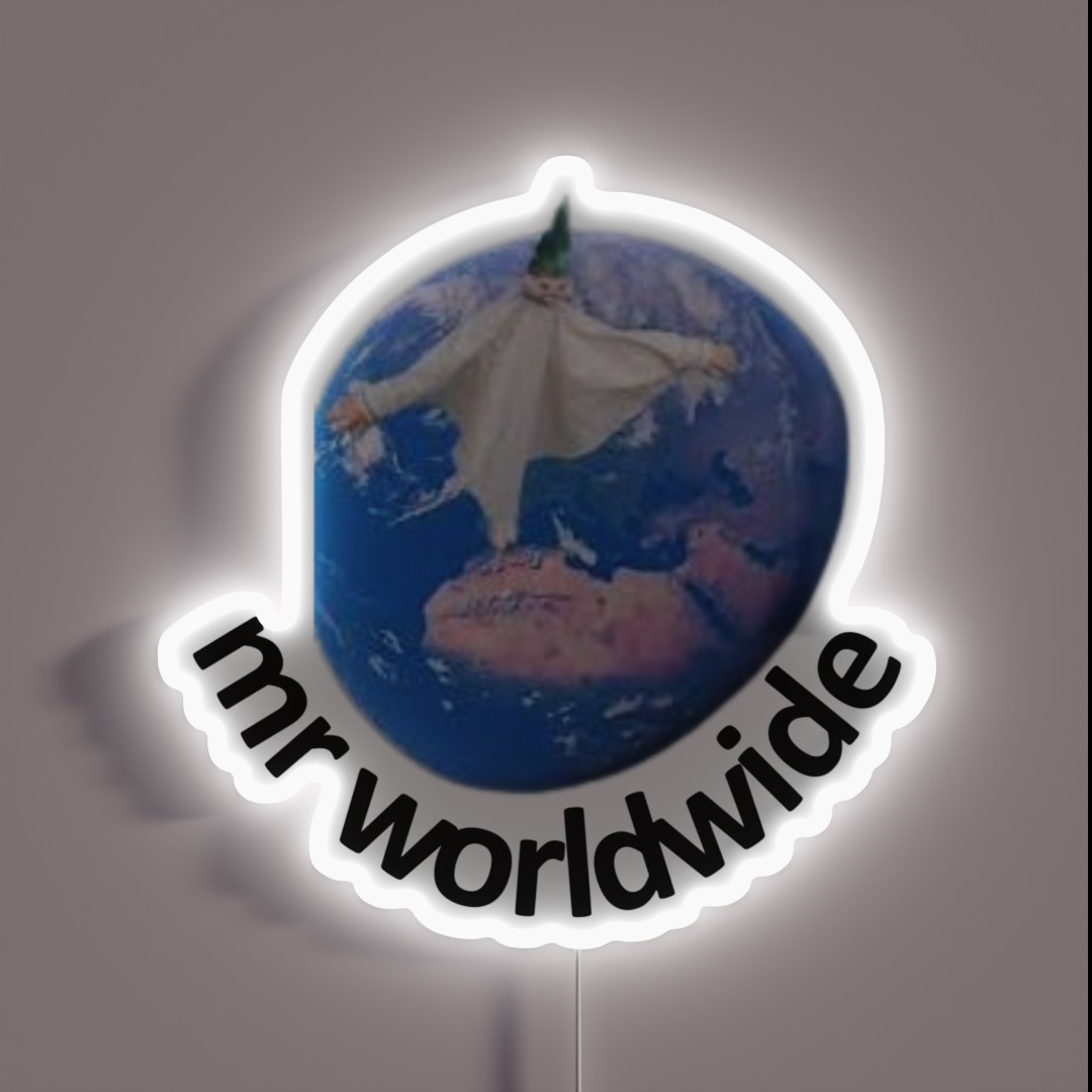 Mr Worldwide As A Baby RGB Neon Sign Mr Worldwide As A Baby RGB Neon Sign